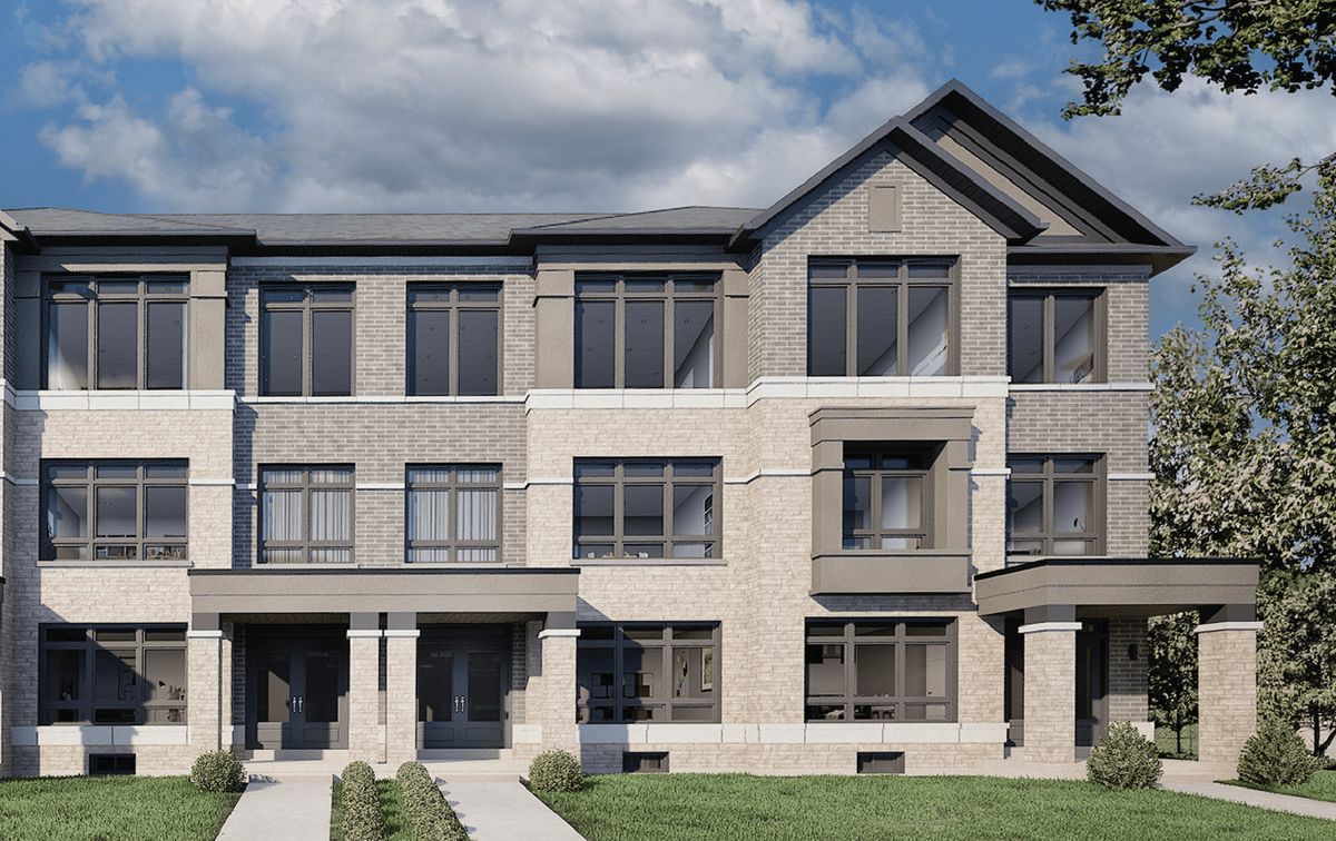 The Kelso, corner townhome with covered porch